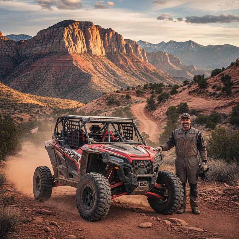 UTV in the field enjoying leisure travel