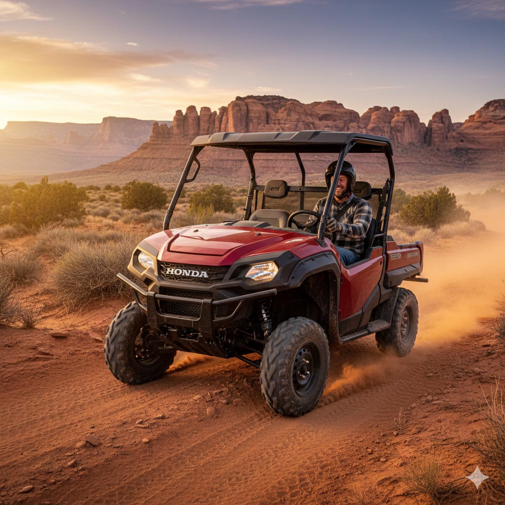 UTV in the field enjoying leisure travel